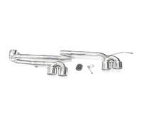 Pot D'Échappement Pour E90 E92 320i 325i Up Quad M3 Embout D'échappement Fibre Carbone Pour Voiture Tube Unique Acier Inoxydable(Argent)