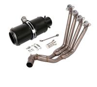 Pot d'échappement pour H-Onda CBR650R CBR650F CB650F CB650R 2014-2018 2019 2020 2021 2022 2023 2024, Collecteur D'échappement Complet, Silencieux 51 Mm, Embouts De, Slip-on(Nero)