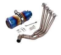 Pot d'échappement pour H-Onda CBR650R CBR650F CB650F CB650R 2014-2018 2019 2020 2021 2022 2023 2024, Collecteur D'échappement Complet, Silencieux 51 Mm, Embouts De, Slip-on(Turquesa)