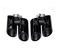 Pot D'Échappement Pour Macan 2.0T 2014-2024 Mise À Niveau Tuyau D'échappement GTS Modèle Quad Embout Silencieux Noir(18-24 Black a)
