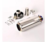Pot d'échappement Silencieux D'échappement Universel 51 Mm 61 pour Moto, Dirt Bike, Quad, Embouts Amovibles en Acier Inoxydable(61mm)