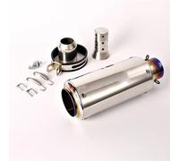 Pot d'échappement Silencieux D'échappement Universel 51 Mm 61 pour Moto, Dirt Bike, Quad, Embouts Amovibles en Acier Inoxydable(51mm)