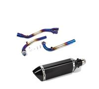 Pot D'échappement Silencieux Pour T-MAX500 Pour T-MAX530 2010-2018 51mm Sans Lacet Système D'échappement Complet Tuyau De Liaison Avant Silencieux Modifié((Full Set) Tyep B5)
