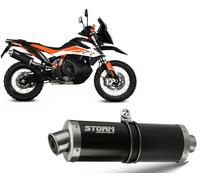 Pot D'echappement Silencieux Storm Mivv Oval Inox Noir Ktm 790 Advent 2019 2024