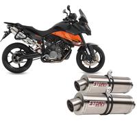 Pot D'Echappement Storm by Mivv 2 Oval Acier Ktm 990 Supermoto Smt 2009 > 2013