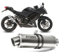 Echappement Storm by Mivv Silencieux Gp Acier pour Kawasaki Z300 2015 > 2016