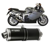 Echappement Storm by Mivv noir Silencieux Oval Inox Bmw K 1200 R /S/Gt 2005 2008