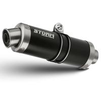 Echappement Storm by Mivv noir Silencieux Oval Acier Kawasaki Zr-7 1999 > 2004