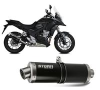Echappement Storm by Mivv noir Silencieux Oval Acier pour Honda Cb 500 X 2016