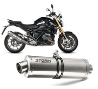 Pot D'Echappement Storm by Mivv Oval Acier Bmw R 1200 R / Rs 2015 > 2018
