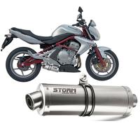 Pot D'Echappement Storm by Mivv Oval Acier Kawasaki Er-6n / F 2005 > 2011