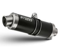Pot D'Echappement Storm by Mivv Oval Noir Acier Kawasaki Zx-6 R 2007 > 2008