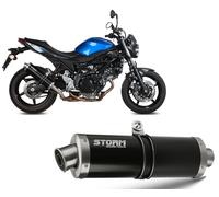 Echappement Storm by Mivv Silencieux Oval Nero Acier Suzuki Sv 650 2016 > 2022