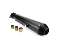 Pot D'échappement Style Rétro Vintage Classique Compatible Pour Harley Pour Café Pour Racer Pour Bobber CG125 SR400 Court(Argent)