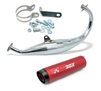 Pot d'échappement Tecnigas XS-2 chromé pour Derbi, Aprilia, Gilera