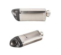 Pot d'échappement Universel Moto Muffler 36-51 mm 395 mm en Fibre de Carbone véritable avec Silencieux DB Killer Amovible.