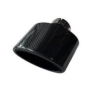 Pot D'échappement Voiture 1 Pièce 105/115/130/150 Mm Sortie Voiture Embout Ovale Brillant Fibre Carbone Universel Noir Inoxydable Silencieux D'échappement Tuyau Pièce Modifiée(ID 60MM-OD 105MM)