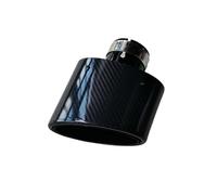 Pot D'échappement Voiture Embout De Silencieux D'échappement Universel En Acier Inoxydable Noir, 1 Pièce, Ovale, Brillant, En Fibre De Carbone, Embout De Sortie De 150 Mm(ID 51MM-OD 150MM)