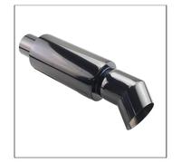 Pot D'échappement Voiture Silencieux D'échappement Universel pour Voiture Embout De Silencieux De Moto en Acier Inoxydable Courbé 51 Mm 57 Mm 63 Mm Tête Silencieux(Titanium 51mm)