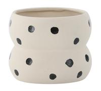 Pot Déco en Céramique "Dapne" 16cm Blanc & Noir