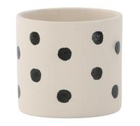 - Cache pot en grès Sane 11x10 cm blanc et noir