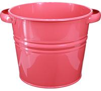 Pot Déco Rose Métal Pot de fleurs Poignées 31x26x21,5cm Accessoires Vintage Cache-pot Style Campagne