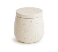 Pot décoratif avec couvercle - Design élégant fait à la main avec motif floral en filigrane, décoration d'intérieur élégante pour salon, chambre à coucher et salle de bain, polyvalent, ivoire, 1