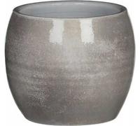 Pot décoratif en céramique gris clair 14x16cm