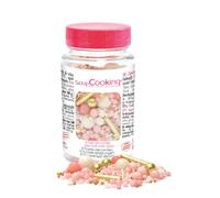 Pot décors sucrés mix Rods rose et doré - Scrapcooking