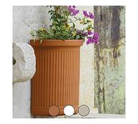 Pot demi-cercle millerighe Rome Monacis, couleur terre cuite