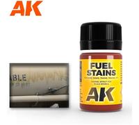 Pot d'enamel effects AK Interactive Fuel Stains Marron 35 ml