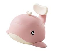 Pot d'entraînement compact en forme de baleine pour bébé - Siège ergonomique - Nettoyage rapide - Pour voyage à la maison - Pot portable sur le thème des baleines pour bébé