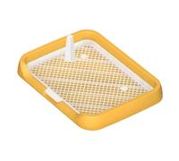 Pot d'intérieur pour chien - 60 x 40 cm Plateau plat en maille grille, colonne amovible, support d'urine facile à nettoyer | Installer des fournitures d'entraînement aux toilettes pour chiot, maison