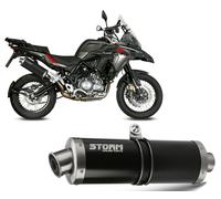 Pot d'Pot D'Echappement by Mivv Oval Acier Noir Benelli TRK 502 X 2018 > 2026