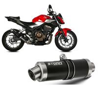 Pot D'Pot D'Echappement Storm By Mivv Gp Acier Noir Honda Cb 500 F 2019 > 2023