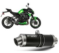 Pot D'echappement Silencieux Storm By Mivv Gp Inox Noir Kawasaki Z 900 2020 2024