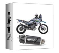 pot echappement approuve arrow indy-race evo en aluminium noir avec embout en carby compatible avec cf moto 450 mt 2024 mototopgun 72655akn