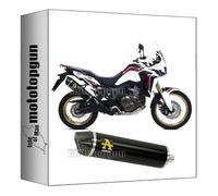 pot echappement approuve arrow maxi race-tech en aluminium noir avec embout en carby compatible avec honda africa twin 1000 2016 2017 2018 2019 mototopgun 72621akn