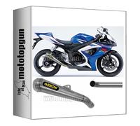 pot echappement approuve arrow pro-race en titanium avec embout en acier compatible avec suzuki gsx-r 600 ie 2006 2007 mototopgun 71632pr + 71333mi