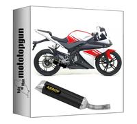 pot echappement approuve arrow thunder en aluminium noir avec embout en acier compatible avec yamaha yzf r125 r-125 2008 2009 2010 2011 2012 2013 mototopgun 51503aon*