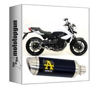 pot echappement approuve arrow thunder en aluminium noir avec embout en acier compatible avec yamaha xj6 diversion 2009 2010 2011 2012 2013 2014 2015 mototopgun 71761aon*
