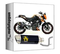 pot echappement approuve open arrow thunder en aluminium noir avec embout en acier compatible avec ktm duke 125 2011 2012 2013 2014 2015 2016 mototopgun 51510aon* + 51010mi