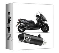 pot echappement approuve open arrow urban en aluminium noir avec embout en acier noir compatible avec yamaha tricity 300 2021 2022 2023 mototopgun 53542ann