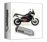 pot echappement approuve open double silencieux arrow race-tech en aluminium avec embout en carby compatible avec ktm 990 adventure 2013 2014 mototopgun 71763ak