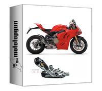 pot echappement race double silencieux arrow works en titanium avec embout en carby compatible avec ducati panigale v4 2018 2019 2020 2021 2022 2023 mototopgun 71161pk
