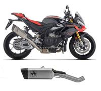Arrow With Titanium Pista Silencer Aprilia Rsv 4 1100 Factory 2021-2022 Not Homologated Muffler With Link Pipe Argenté Not Homologated
