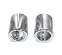 Pot Echappement Voiture Pour BMW Pour X1 F49 F48 2019+2 Pièces/lot Couvercle Garniture D'embout D'échappement Remplacement Embout Silencieu Réglage L'embout Tuyau D'échappement(Silver)