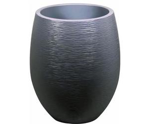 Pot Egg Graphit Haut - Anthracite - 50x60cm 53l - Eda Plastiques - Intérieur Et Extérieur