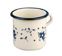 Pot émaillé 8 cm, 0,4 l, résistant à la chaleur, idéal pour cuisiner et servir des aliments.