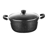 Pot en acier - pot de cuisson de 12 pouces avec couvercle visible pour pâtes, soupe, spaghetti, gros en bas à fond antiadhésif, ustensiles cuisine pour la mise en conserve, l'ébullition, mijoter